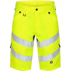 Warnschutz Stretch Shorts "6546-314" Safety - 70 - gelb/blue ink