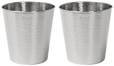 happimess Remi Modern Classic Textured Steel 2-Gallon Wastebasket