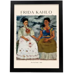 POSTER Zwei Fridas A3 Schwarzer Rahmen