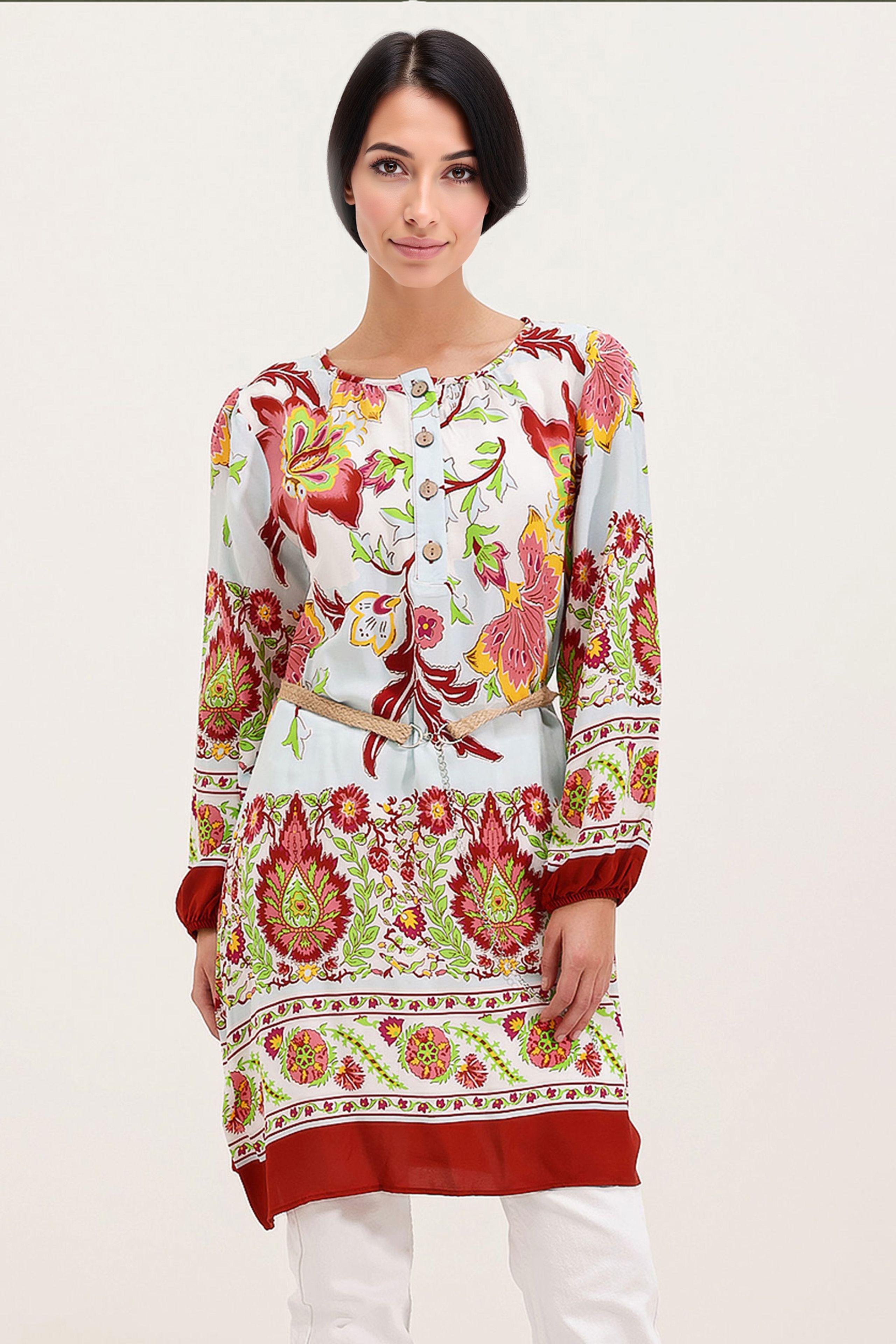 Bloemige Mini-jurk met Strik