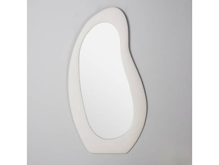 Großer organischer Spiegel aus weißem Kiefernholz, 90 x 170 cm