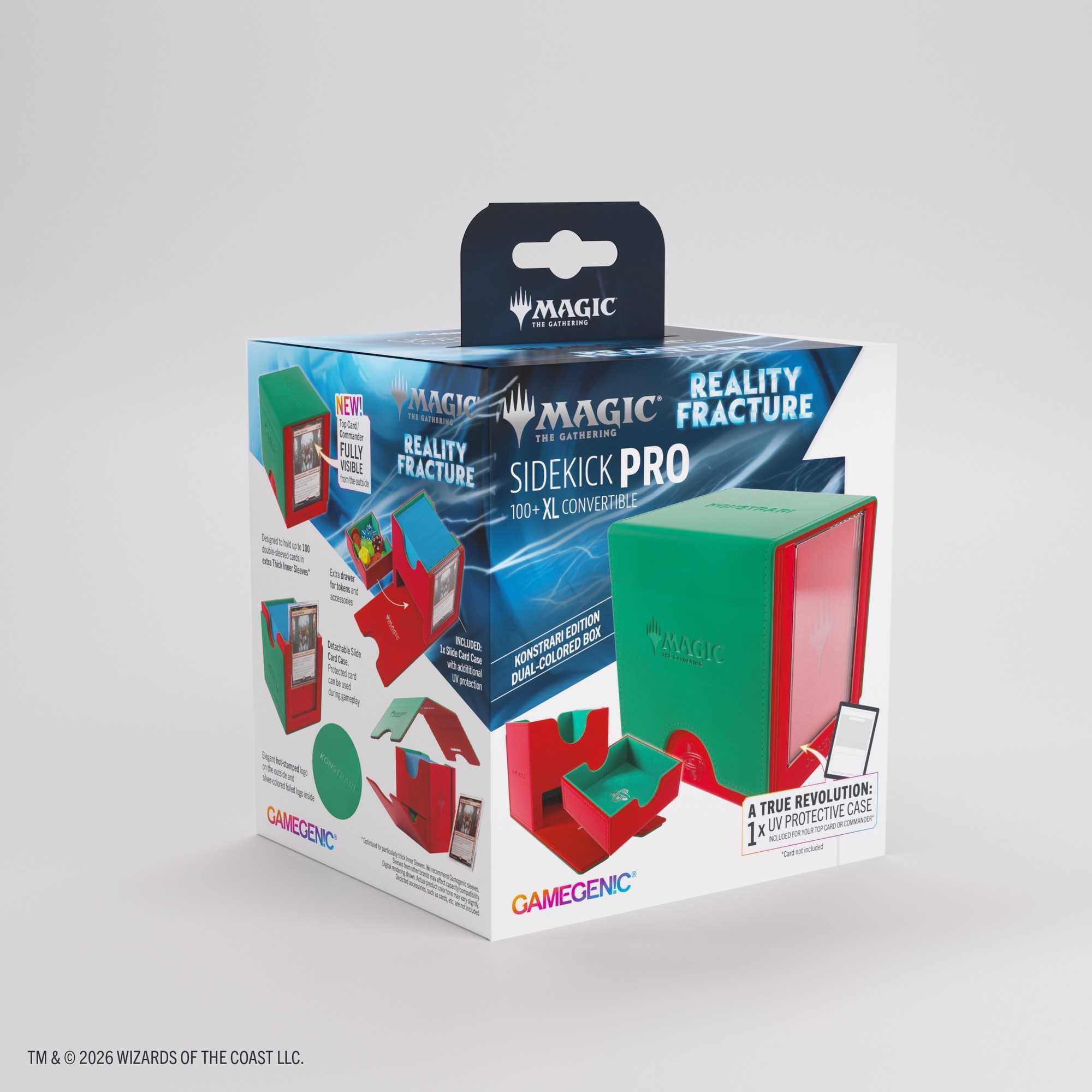 Gamegenic Magic: The Gathering Reality Fracture Sidekick PRO 100+ XL - Konstrari, Card Deck Storage, Magnetic Closure, XL Format