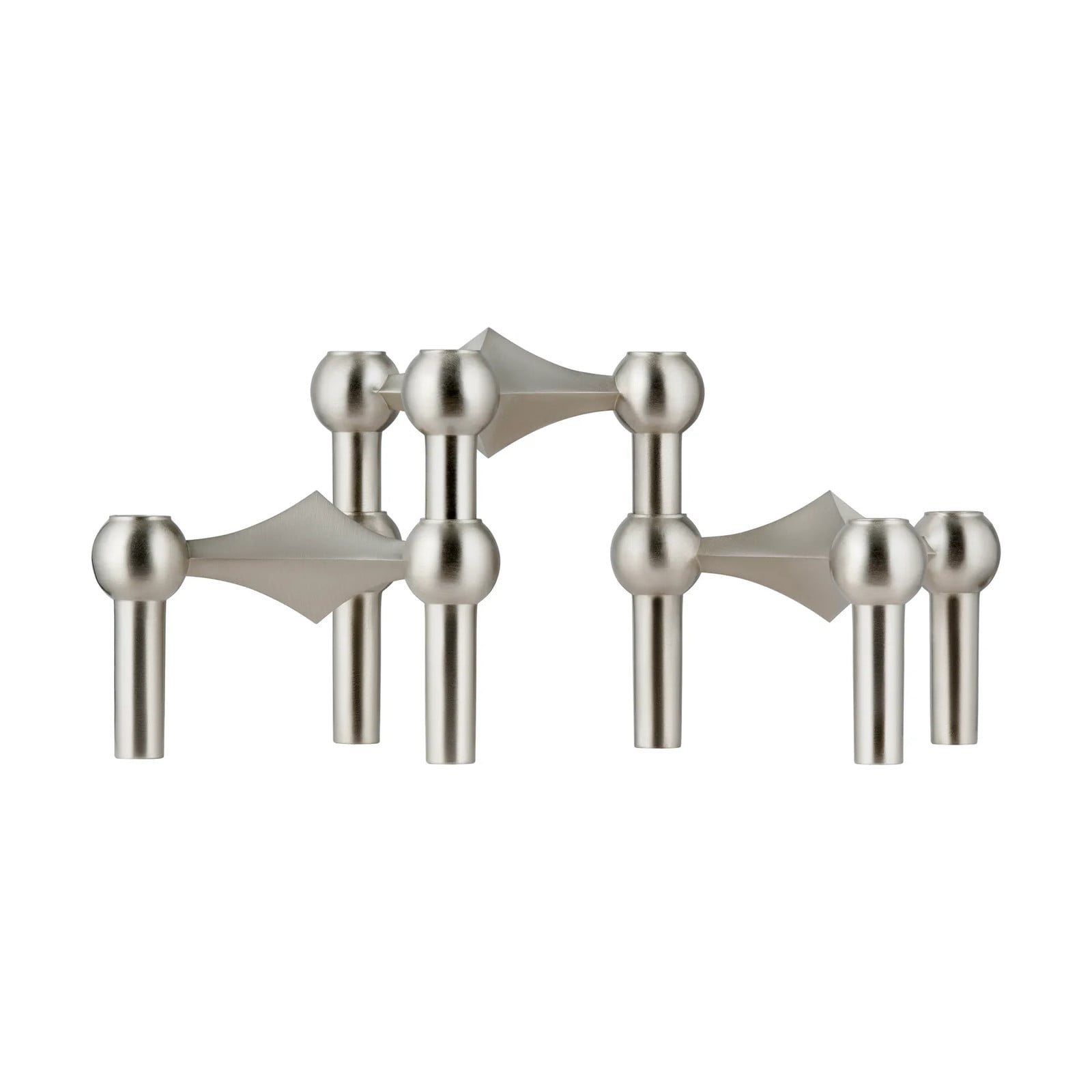 STOFF Nagel kandelaar 3-pack Geborsteld chroom