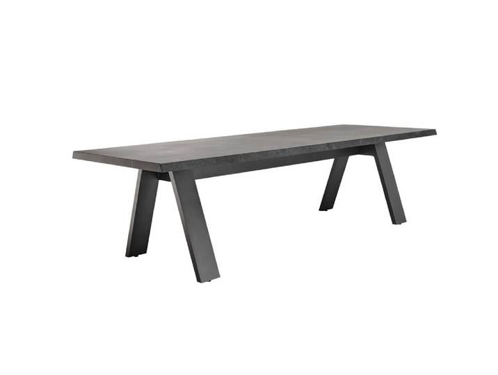 Solpuri Rock Dining Tisch Aluminium Anthracite 280x100 cm