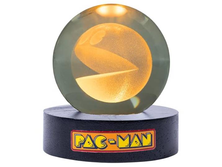 Fizz Creations PAC-Man Crystal Ball Licht. Retro Gaming Bureaulamp. USB Aangedreven. Klassieke Arcade Gaming Gift Sfeerlamp. Sfeerverlichting Nachtlampje Kids Retro Gaming Geschenken Pac Man Stemming