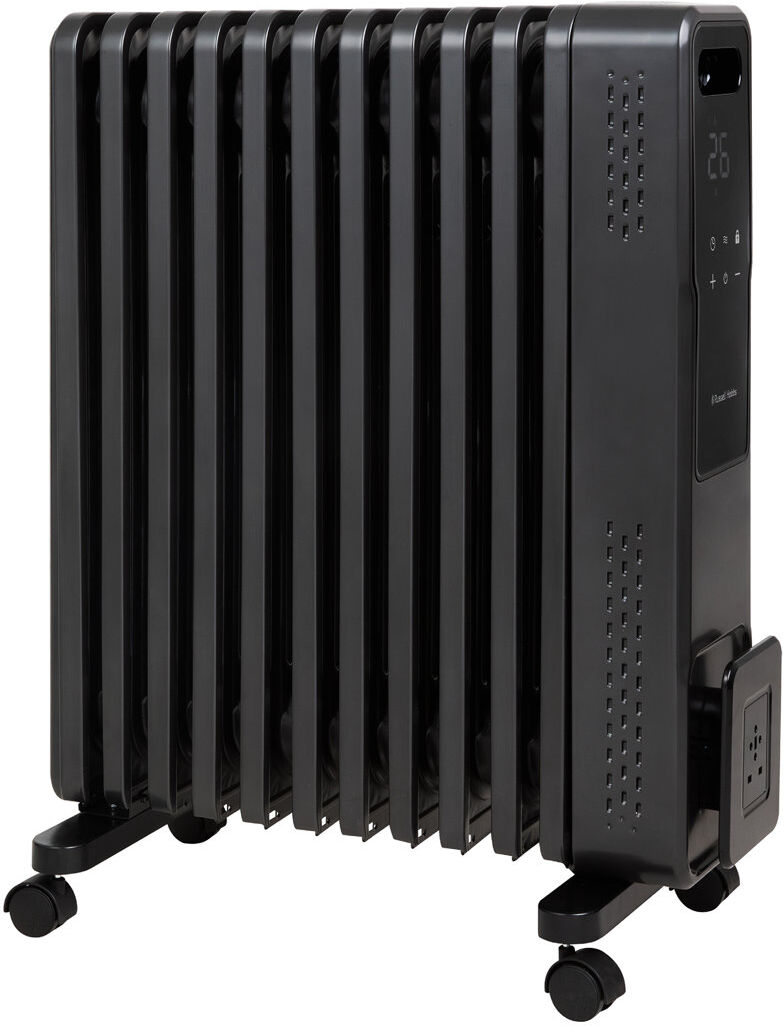 Russell Hobbs Rhofr2500-m-d 2.5kw 11 Fin Digitial Oil Filled Radiator W/ M-shaped Fins In Graphite Gray 66.5cm H X 24.8cm W X 50.6cm D