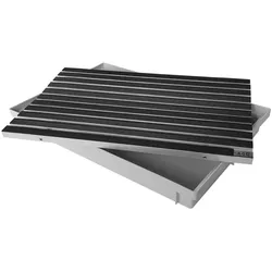ACO Eingangsmatte Vario + Bodenwanne 75mm Kunststoff   60x40cm   Gummi Schwarz