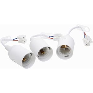 Kopp Lampenfassung weiß, 13 cm Anschlussleitung, mit E27-Fassung, 3 Stück