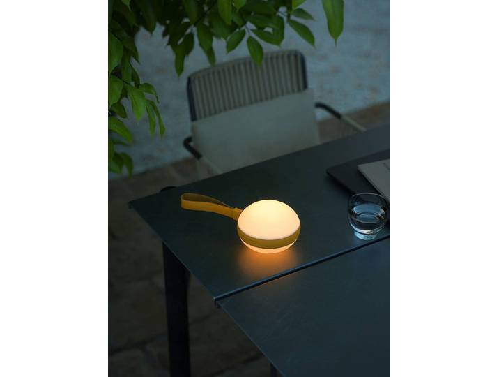 Akkuleuchte Bring-To-Go 12 x 26 x 9cm Weiß/Gelb Polyester PVC LED-Platine