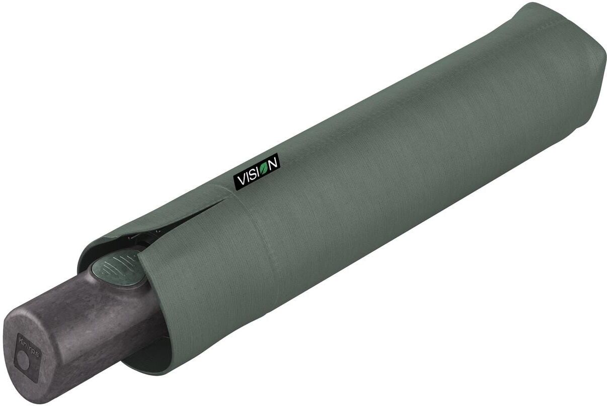Taschenregenschirm KNIRPS "Vision Duomatic", grün (olivgrün), Ø:97cm, Regenschirme, Taschenregenschirm olivgrün Einheitsgröße