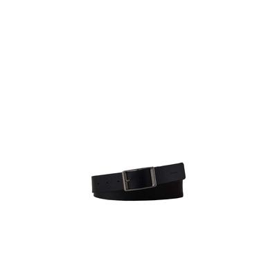 Ledergürtel CALVIN KLEIN JEANS "CASUAL ROUND BUCKLE TUMBLED 35MM", Herren, Gr. 85, schwarz (schwarz, antique silber), Rindsleder, unifarben, Gürtel Ledergürtel, Regular fit und größenverstellbar
