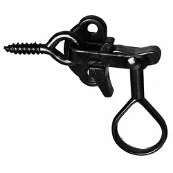 Dänischer Ankettel mit Konsole symmetrisch schwarz pulverbeschichtet (mit Ringschraube)