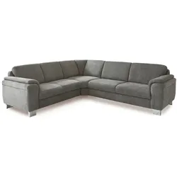 ComfortPlan Ecksofa Dover Stoff Grau Anthrazit
