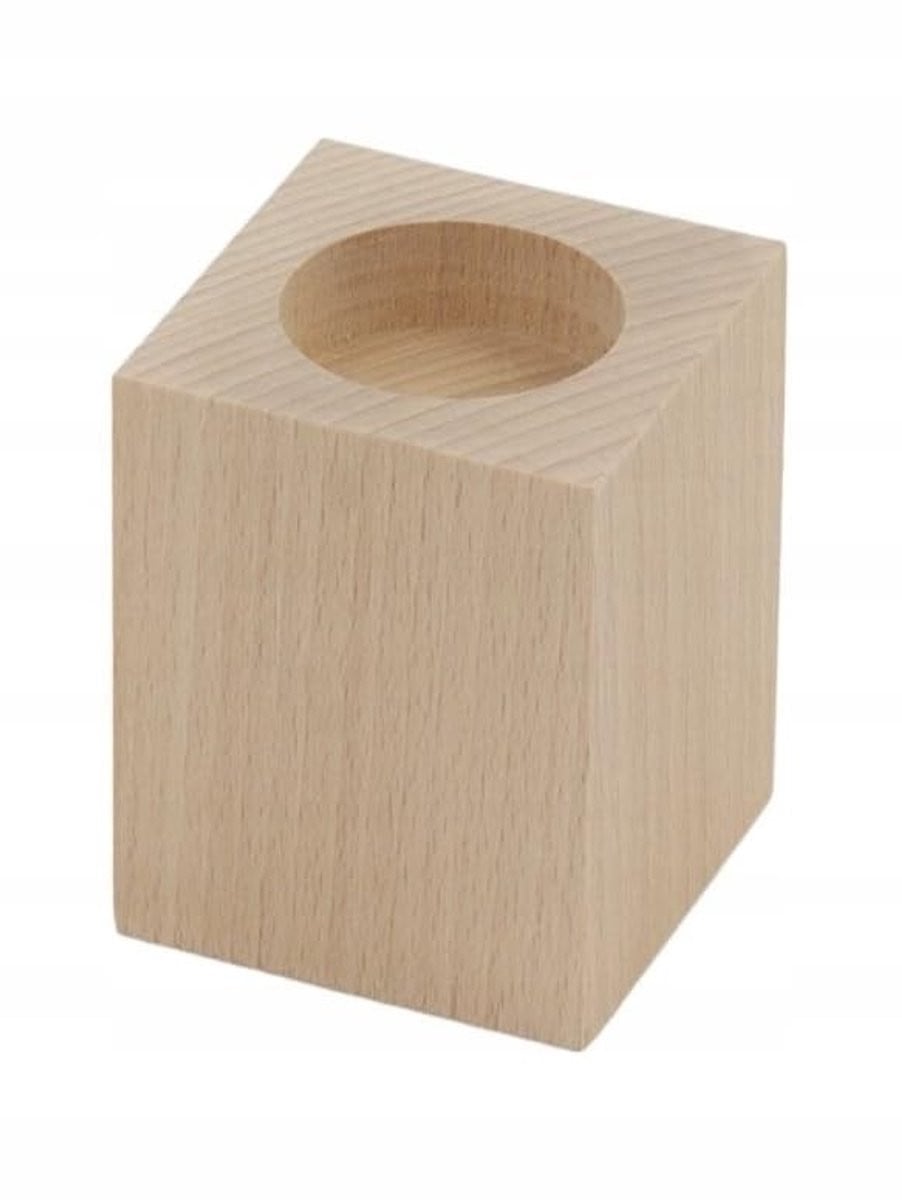 Houten Kaarsenhouder - Rectangulaire Theelichthouder