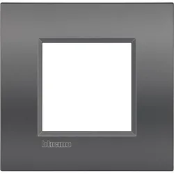 Legrand LNE4802ST Abdeckrahmen Light Air Europe: 1-fach, 2 Module, Farbe: Street