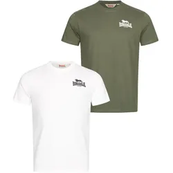Lonsdale Herren T-Shirt normale Passform Doppelpack BLAIRMORE