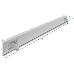 DELOCK 19" 1 HE Blindpanel ABS Kunststoff Einrast. Snap-In