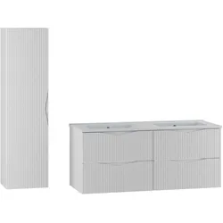 BADMÖBEL 120cm Tao 2er-Set Weiß