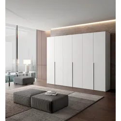 Clara Home Kleiderschrank Lousada 300 x 235 cm Lack Weiß