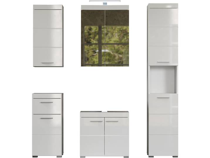 Badezimmer-Set Clairo weiss Holzwerkstoff B 163 T 34 H 190 cm
