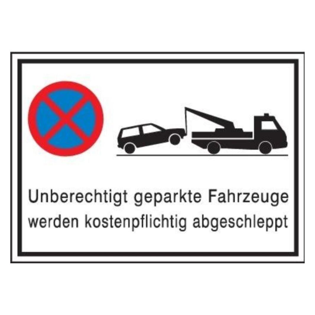 SafetyMarking Haltverbotsschild Absolutes Haltverbot Unberechtigt geparkte Fahrzeuge werden kostenpflichtig abg... (11.5173)
