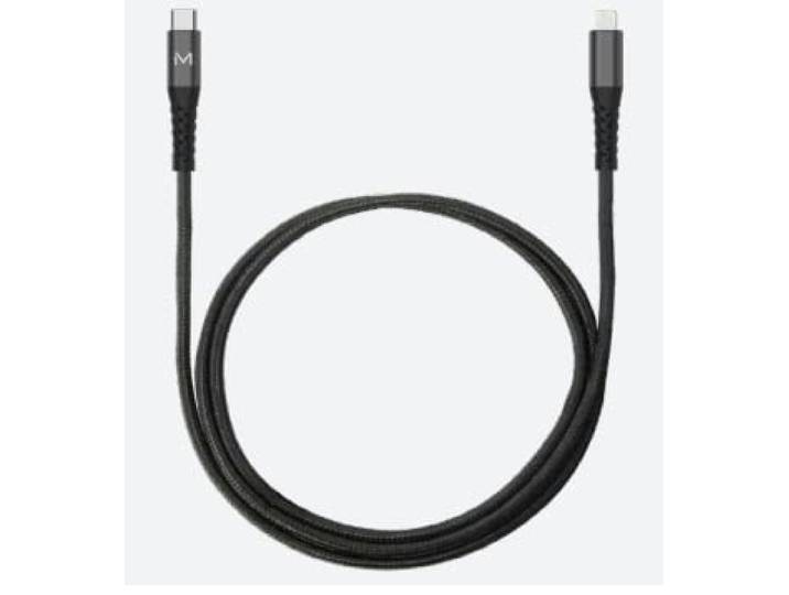 Mobilis 001343 USB-C naar Lightning-kabel, Zwart, 1 m