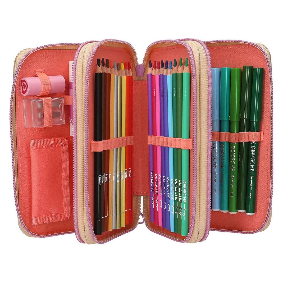 Top Model Topmodel - Triple Pencil Case GIRL POWER - Beige (413282) (413282)
