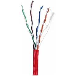 Lanberg LAN-KABEL UTP 1GB/S 305M CCA ROTER DRAHT (U/UTP, CAT6, 305 m), Netzwerkkabel