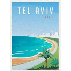 POSTER Tel Aviv Stadtfarben A4 Rahmenlos
