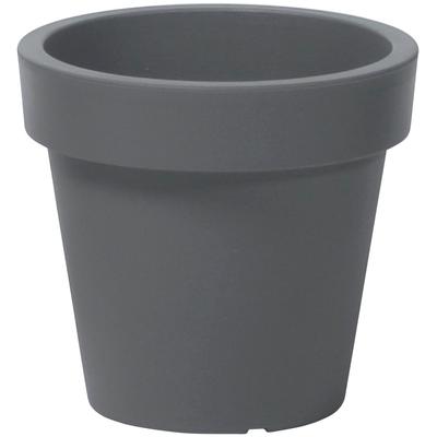 Blumentopf PROSPERPLAST "Lofy" mit 3 Stützrädern im Rollensystem", grau (steingrau), Kunststoff, Pflanzgefäße, ØxH: 58,2x52,3cm