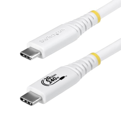 StarTech USB4 naar USB-C kabel, 2 meter, 20Gbps, 240W EPR, 4K 120Hz, Wit