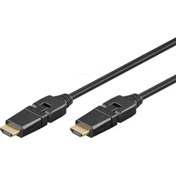 GOOBAY 61286 - HDMI Kabel Stecker/Stecker, 360°, 4K 60 Hz, 2 m