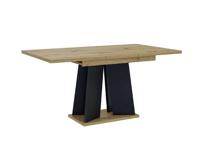 designimpex Esstisch Design Tisch PA-777 Eiche Artisan Schwarz matt ausziehbar Esszimmer