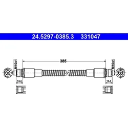 Bremsschlauch ATE 24.5297-0385.3 für Land Rover Discovery I