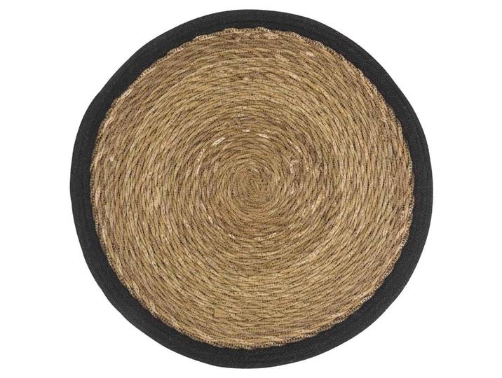 Rundes Jute-Tischset in schwarz