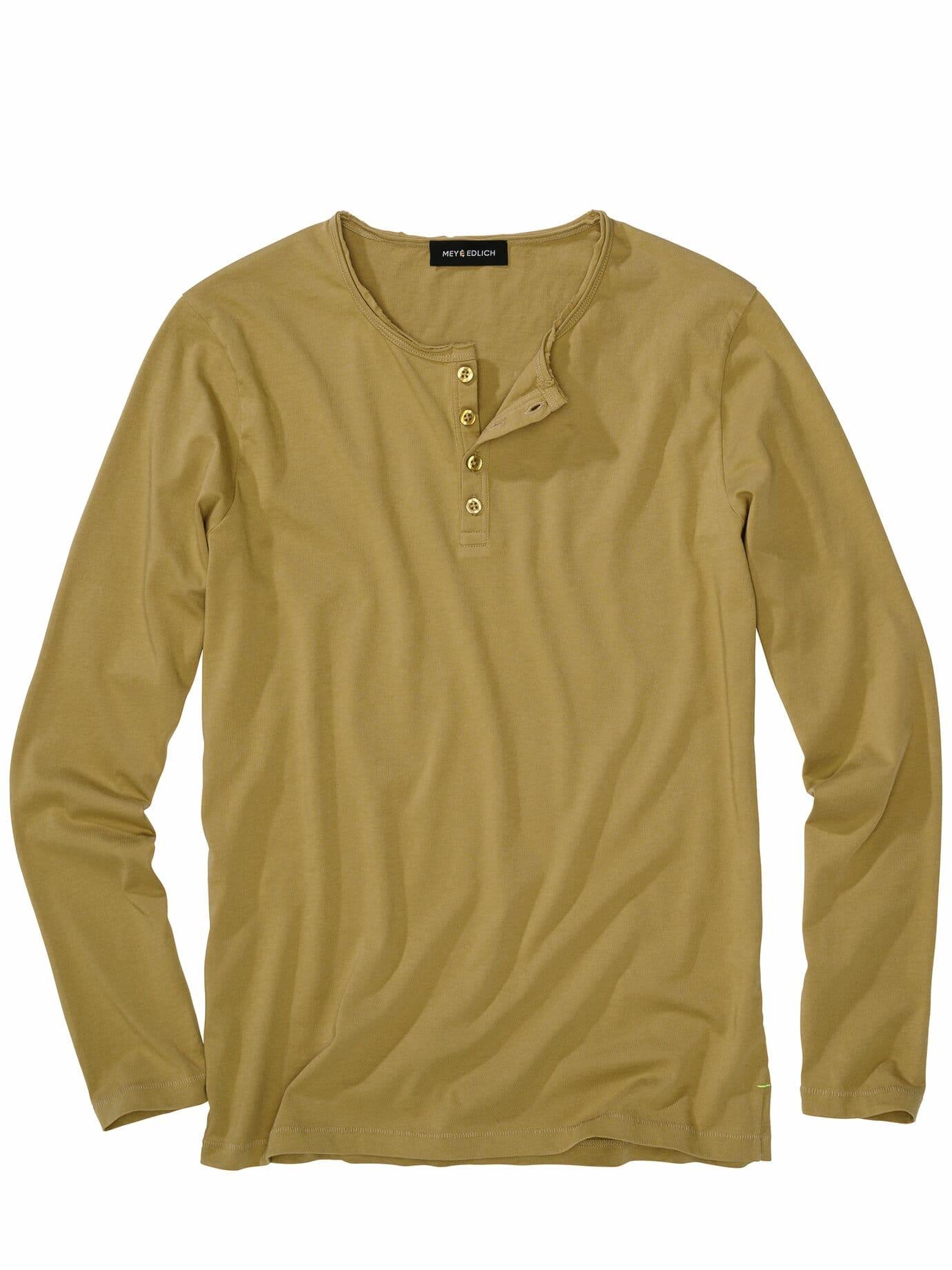 Mey & Edlich Herren Ausdauer-Henley Gelb 100 % Baumwolle