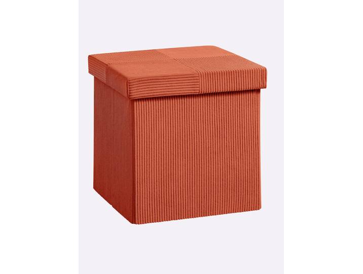 Hocker HEINE HOME, orange (terra), B:38cm H:38cm T:38cm, Hocker, Hocker