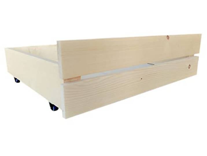 sunnypillow, 2X Bett schubladen Naturholz, Paletten Bett M2