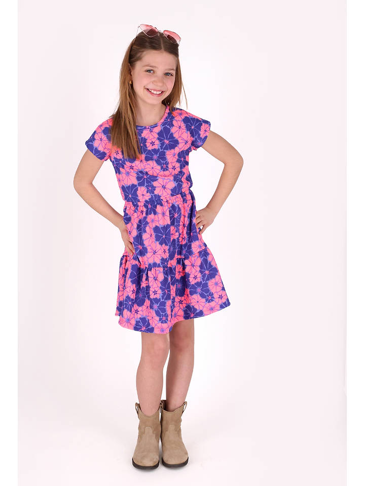 B.Nosy Kleid "Darla" in Blau/ Pink - 122/128