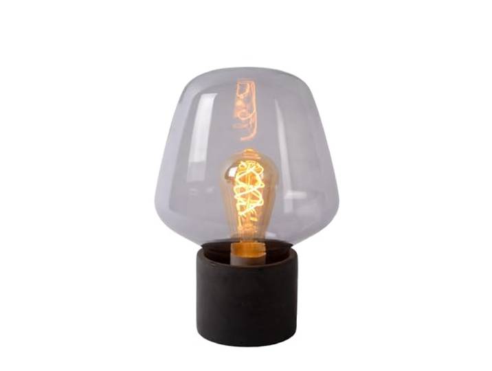 Lucide BECKY - Tafellamp - Ø 20 cm - 1xE27 - Fumé
