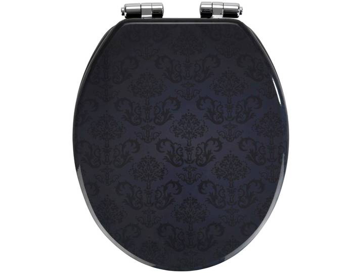 WC-Sitz WENKO Bellevue , schwarz, B:35,5cm L:42cm, WC-Sitze, WC-Sitz