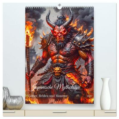 Japanische Mythologie - Götter, Helden und Monster (hochwertiger Premium Wandkalender 2027 DIN A2 hoch), Kunstdruck in Hochglanz