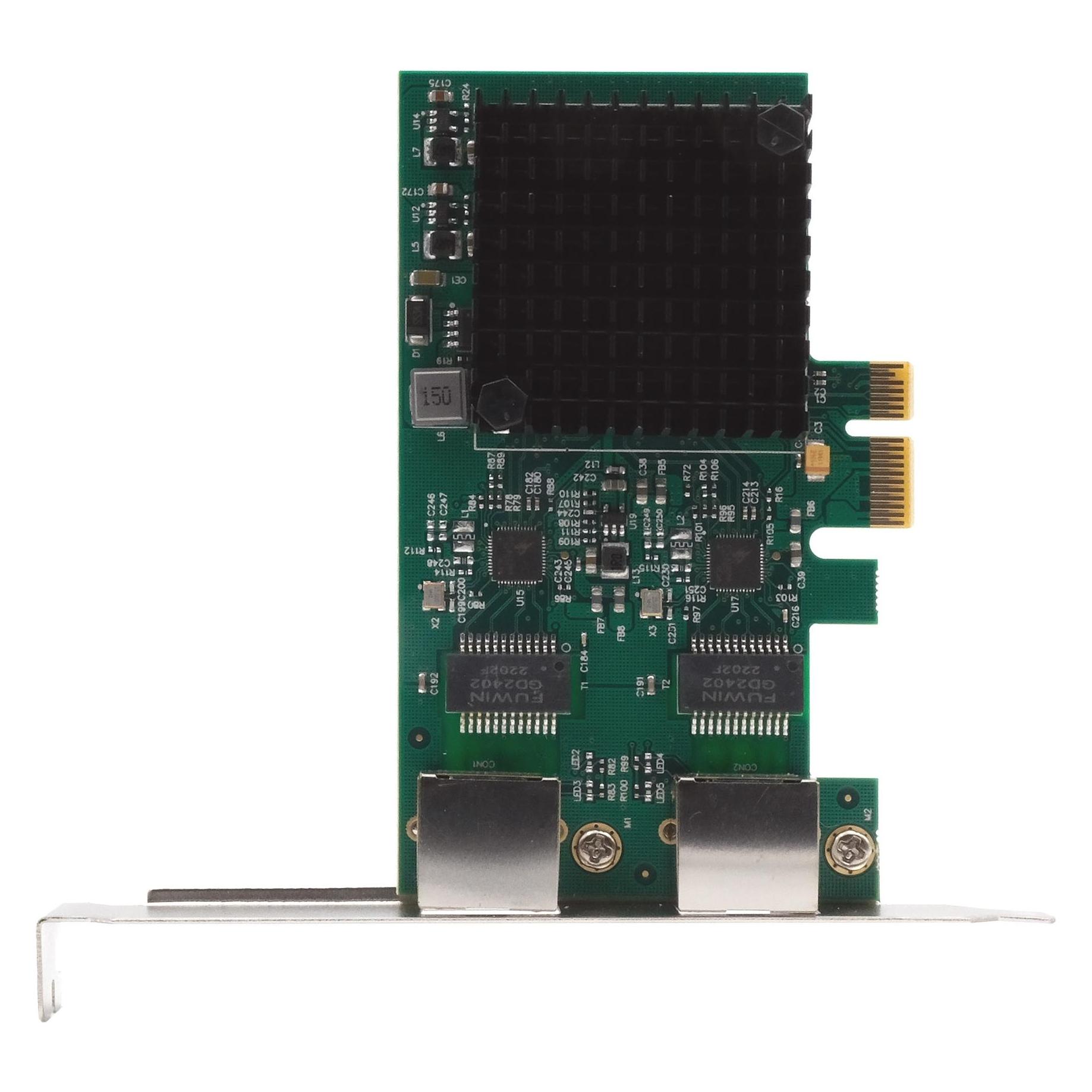 Exsys GmbH Dual PCIe Netzwerk-Karte 2.5 Gigabit (PCI-E x1) (EX-60112)