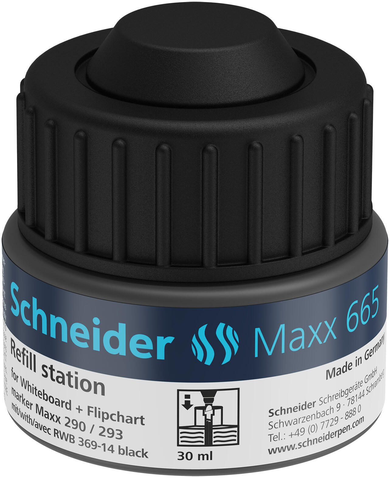 Schneider Nachfülltinte schwarz 166501