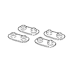 TECE TECEone WC-Sitz Auflagepuffer 9820423 4 Stück