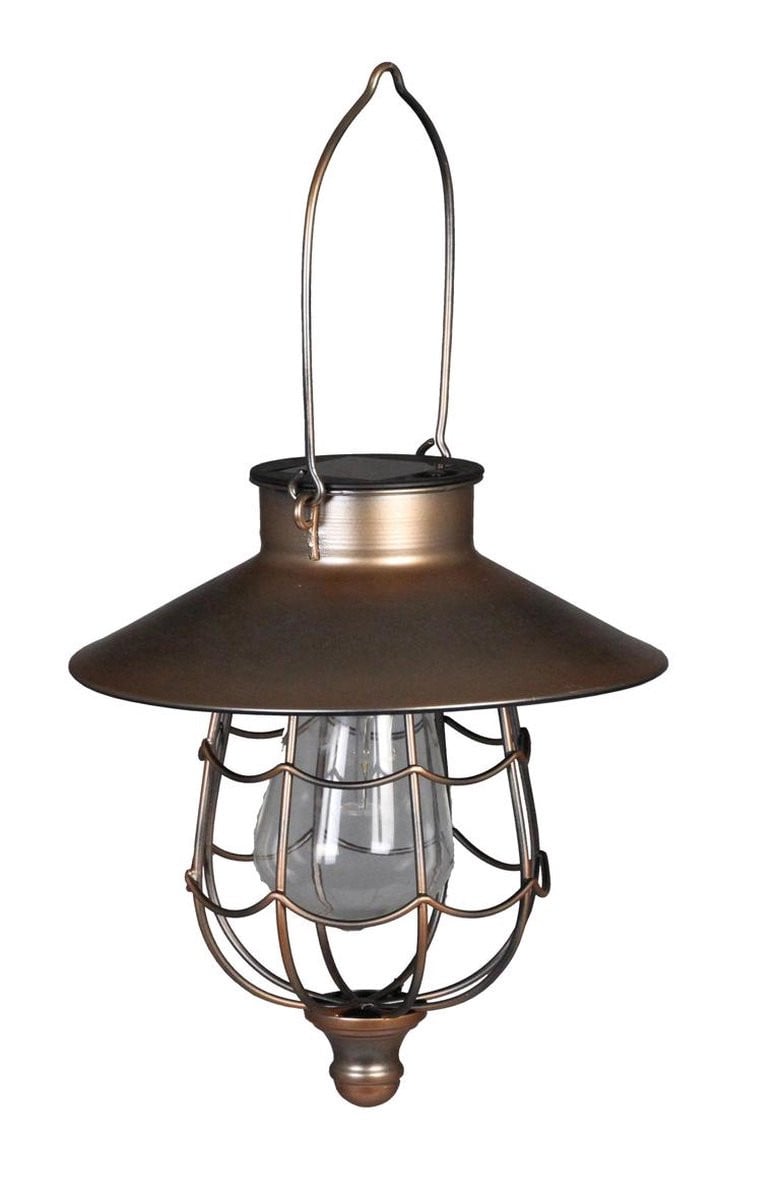 Luxform Tirana Solar LED-hanglamp brons met industriële uitstraling