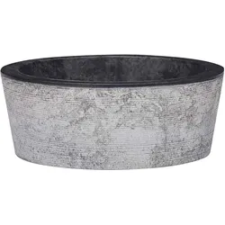 vidaXL Waschbecken Schwarz Ø40x15 cm Marmor