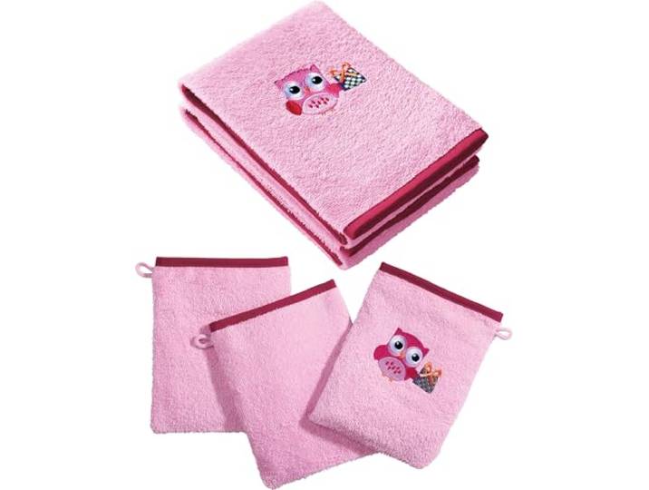 Erwin Müller Kinder-Frottier-Set 5-teilig Walk-Frottier rosa