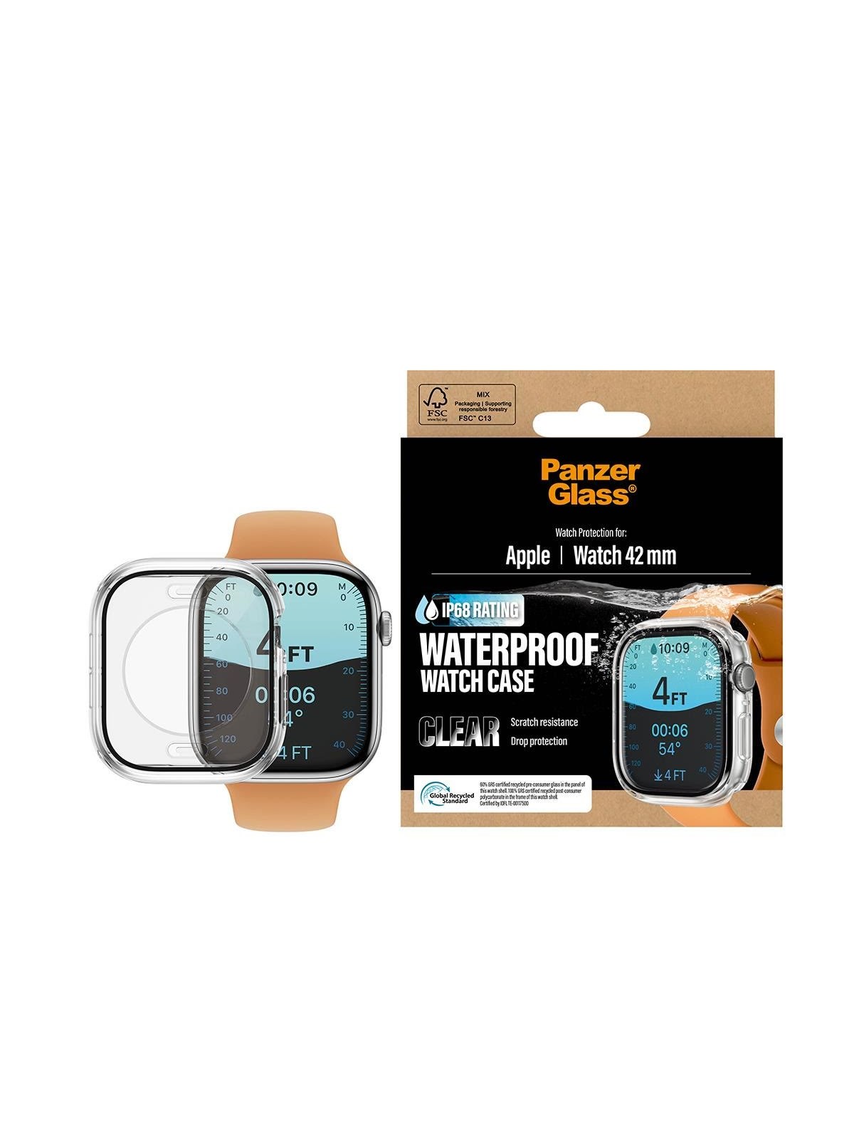 PanzerGlass Waterproof Full Body Case Transparent Apple Watch Series 11 | 10 | 42mm