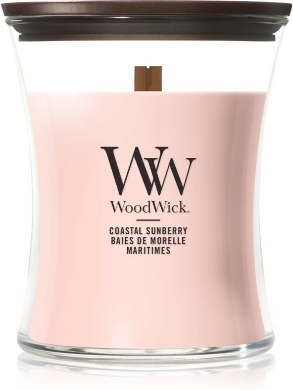 Woodwick Coastal Sunberry bougie parfumée avec mèche en bois 275 g